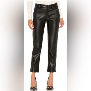 LBLC the label Franny Vegan Leather Trouser, Black, XS, New, NWT!